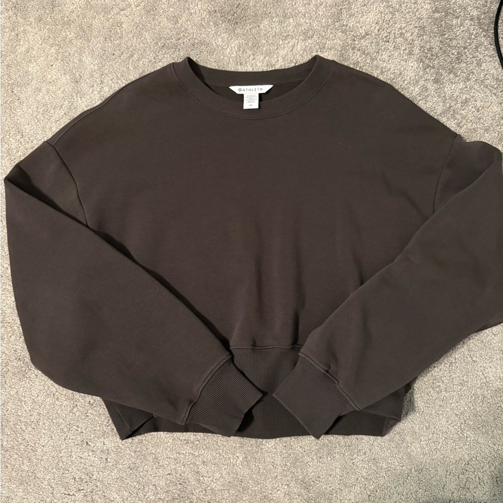 Athleta Crewneck Cropped Sweatshirt